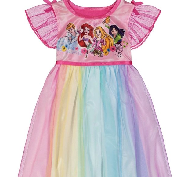 NWT disney fantasy night gown princess 3t cinderella belle rapunzel ariel pride - Picture 1 of 9